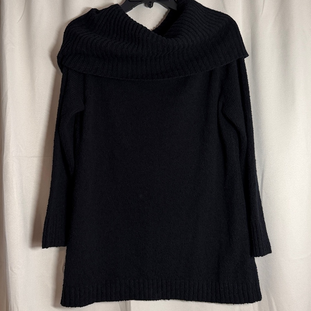 Indigenous Organic‎ Cotton Cowl Neck Black Sweater Size Medium